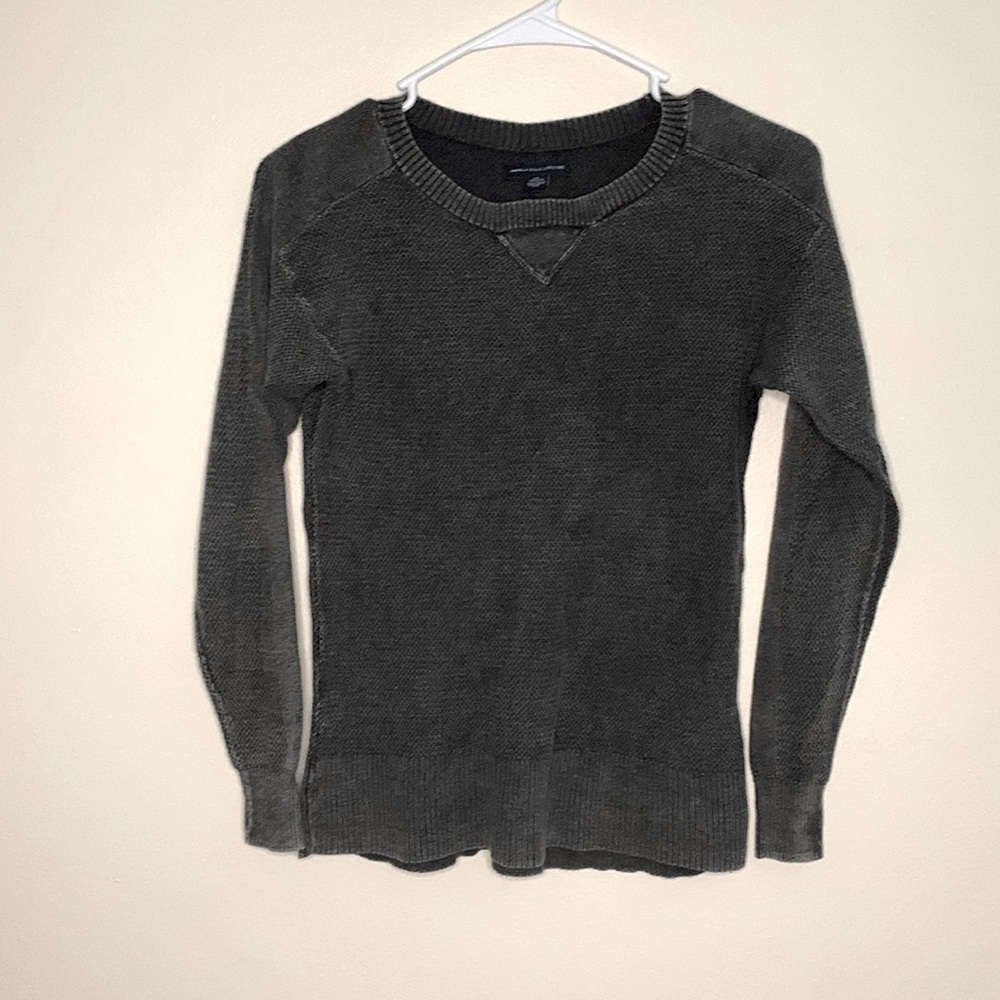 American Eagle Outfitters Distress Looking Grey Knit Sweater